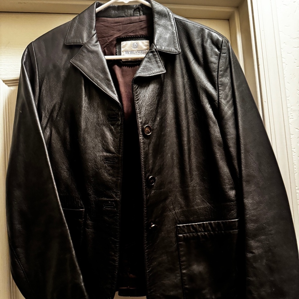 Michelangelo Italian Leather Jacket – Small - Made in Italy